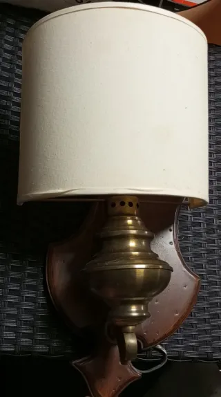 Applique vintage in legno e bronzo