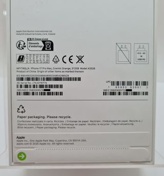 APPLE iPhone 17 Pro Max 512GB A3526 da estrenare