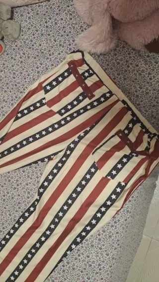 Pantalones mallas disfraz estrellas y rayas