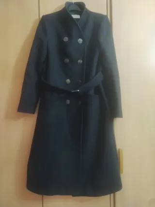 Abrigo de lana negro