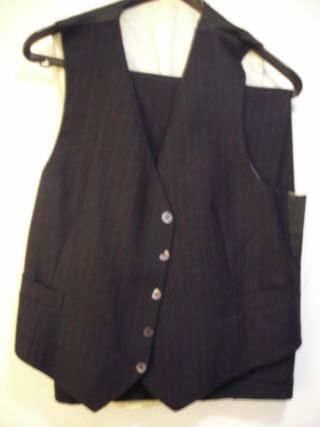 Conjunto chaleco y pantalón rayas - 111225 B