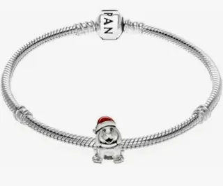 Charm Pandora Perro Santa Claus