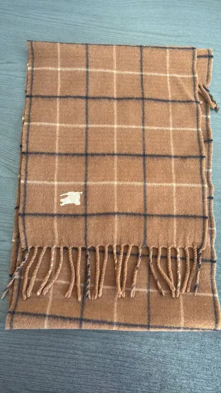 Bufanda Burberry Cuadros Marrón y Beige