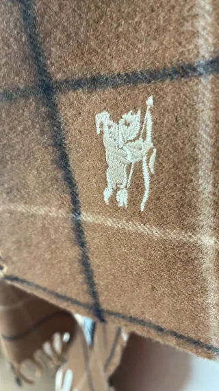 Bufanda Burberry Cuadros Marrón y Beige