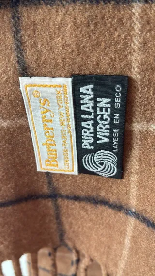 Bufanda Burberry Cuadros Marrón y Beige