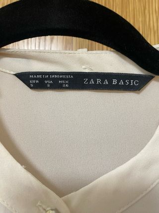 Blusa Zara Beige Manga Larga