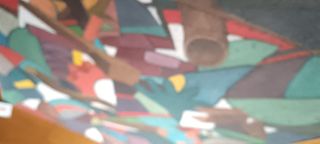 Quadro Arte Astratta Legno Multicolore