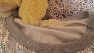 Vestido lentejuelas plateado y negro Talla M