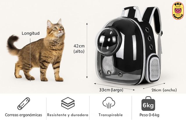 Mochila Cápsula para Mascotas Rosa Transparente