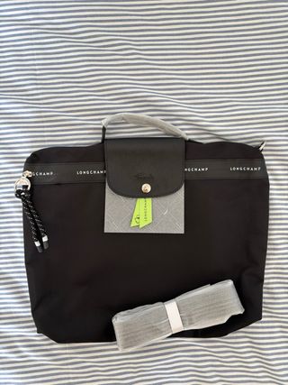 Maletín Longchamp Negro Compartimento Portátil