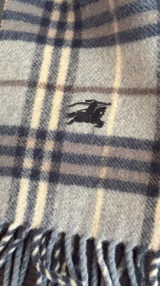Bufanda Burberry Clásica Cuadros Beige Gris