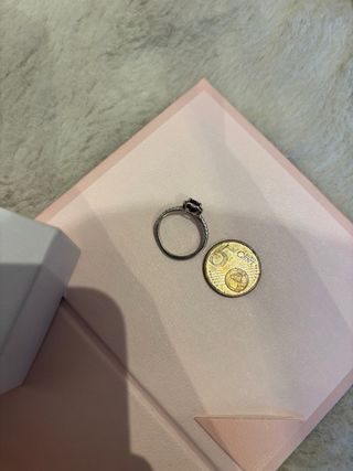 Anillo Pandora Corazón Rojo y Plata