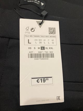 Pantalón Zara negro mujer