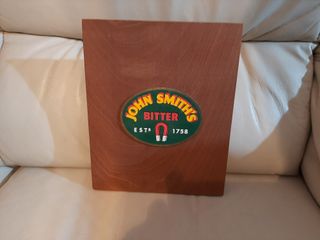 METOPA PLACA CHAPA METAL CERVEZA JOHN SMITH'S