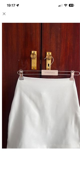 Falda corta Zara blanca