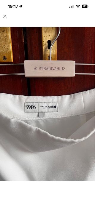 Falda corta Zara blanca