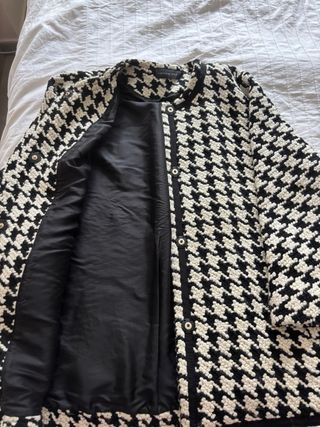 Abrigo estampado pata de gallo