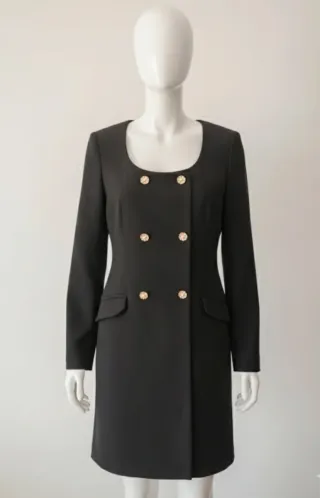 Vestido de fiesta negro botones dorados Talla XS