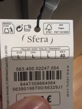 Cazadora efecto ante Sfera Talla L