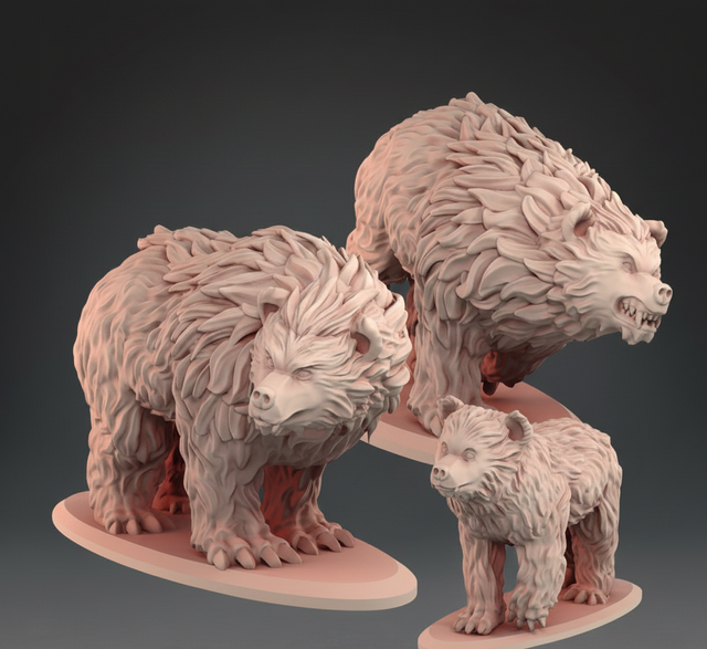 Familia Osos Salvajes Miniaturas Rol