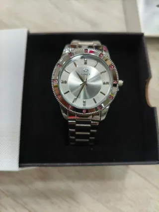 Reloj Marea Mujer Acero con Circonitas Rosas