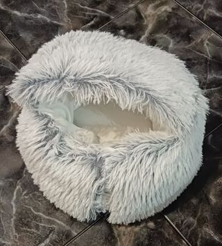 Cama para gato suave y calentita