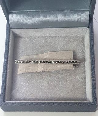 Antica Spilla Art Deco Argento 835 con Marcasiti