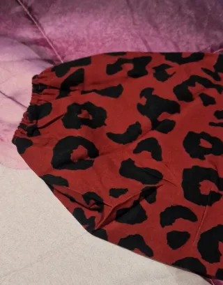 Maglia donna stampa animalier rossa S