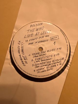 LP The Who - Live At Leeds
