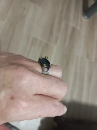 Anillo Plata Piedra Negra Onix