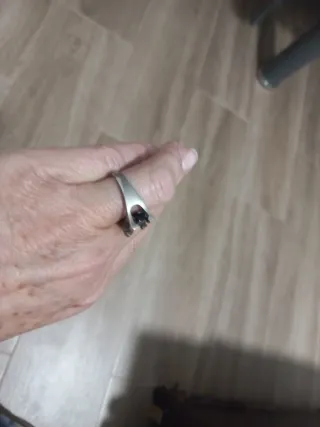 Anillo Plata Piedra Negra Onix