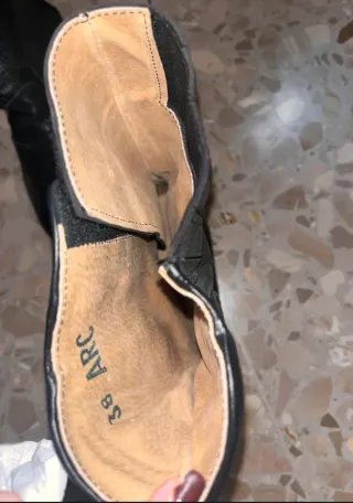 Botas de moto de cuero negro