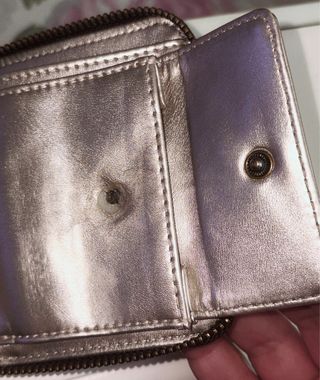 Monedero Guess Piel Marrón Cremallera