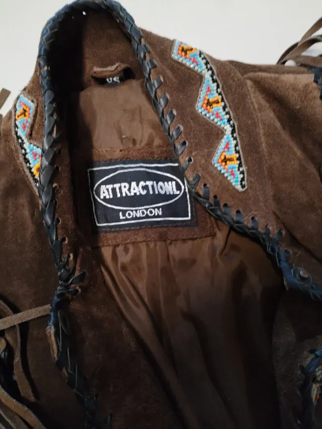 Chaqueta Suede Flecos Estilo Vaquero