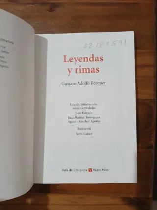 Leyendas y Rimas / Lengends and Ryhmes (Aula de...