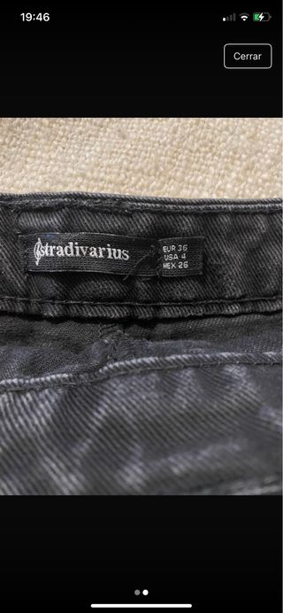 Falda vaquera negra con botones