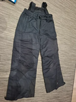 Conjunto de esquí rojo y gris, negro, 12 años