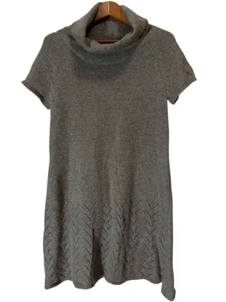 Vestido Tintoretto invierno gris brillo cuello Vue