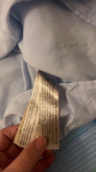 Camisa Massimo Dutti azul con encaje