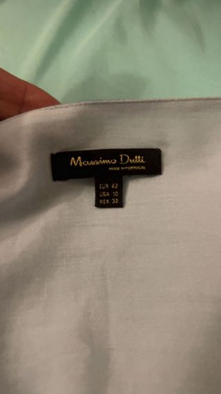 Camisa Massimo Dutti azul con encaje