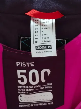 Conjunto Ropa Nieve Niña Talla 6 años