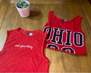 Lote 2 Tops Rojos H&M