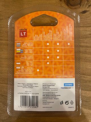 Cinta Etiquetas Metálicas DYMO LetraTag