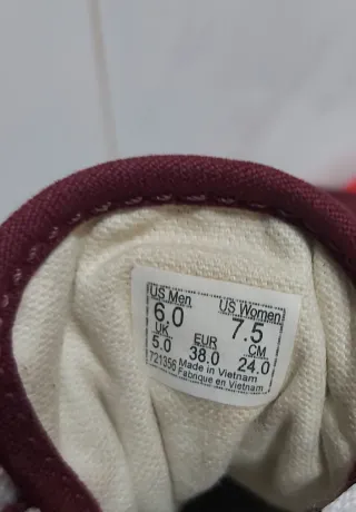 Zapatillas Vans T38 Unisex granate