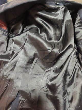 Blazer de cuadros marrón y azul 50