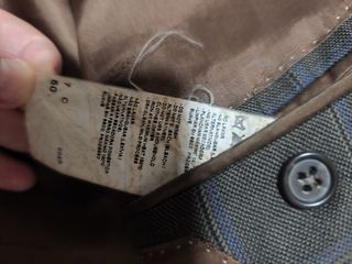 Blazer de cuadros marrón y azul 50