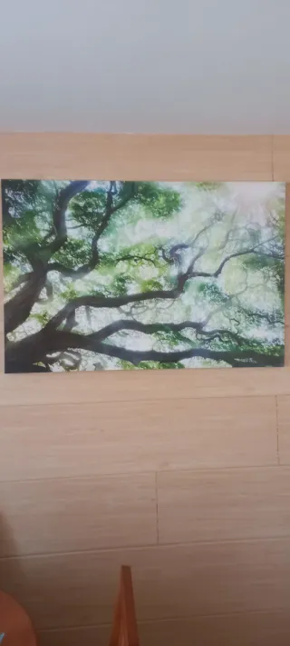 Cuadro árbol ramas verdes