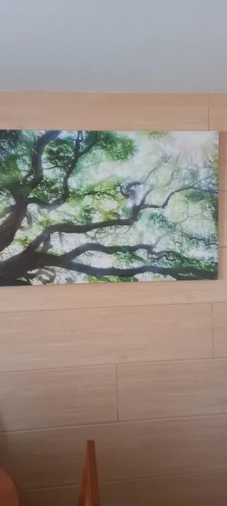 Cuadro árbol ramas verdes