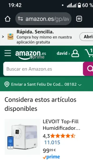 Humidificador LEVOIT Blanco