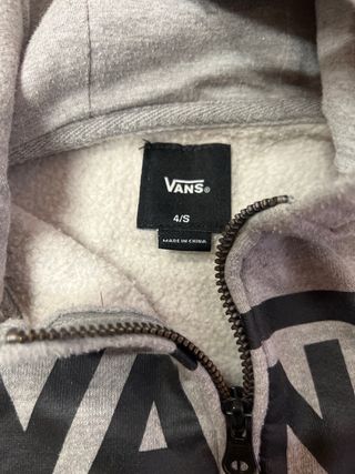 Sudadera Vans Gris con Cremallera